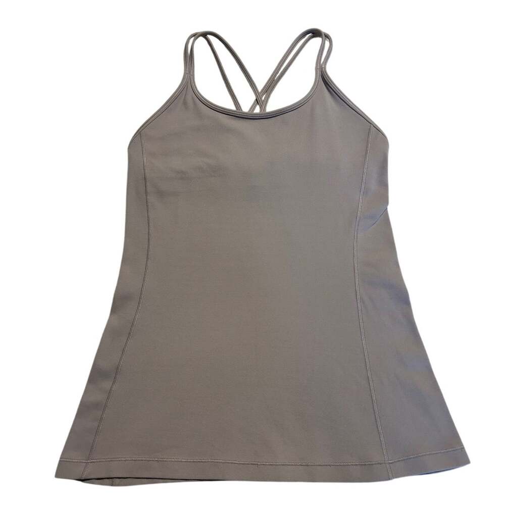 Lululemon Power Y Tank Top Mauve Taupe Strappy Back Size 4